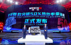 Weichai Group Launches the World's First Commercialized Diesel Engine with a Brake Thermal Efficiency Over 50%