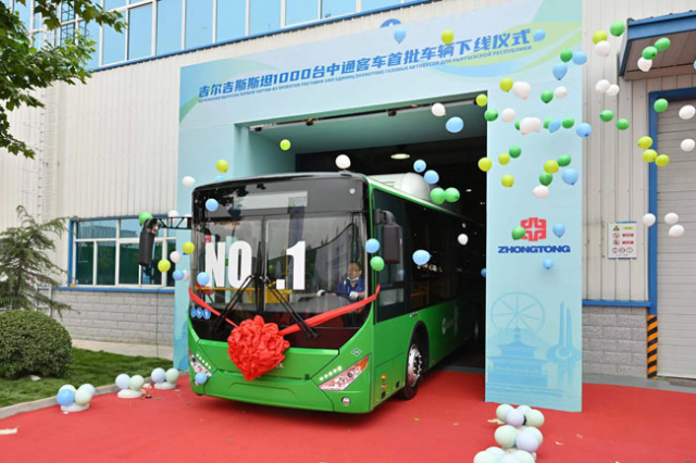 President Japarov of Kyrgyzstan Attends the First Batch of 1,000 Zhongtong Buses Launching Ceremony