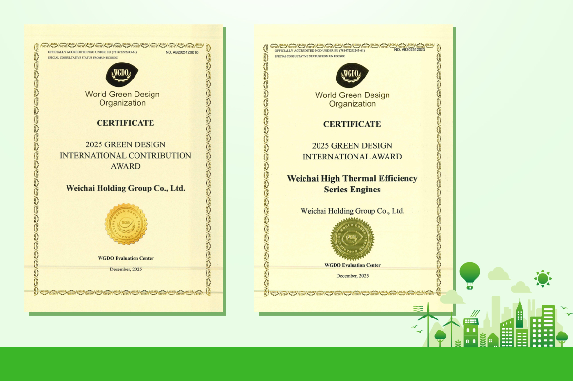 Weichai Wins Multiple World Green Design Awards